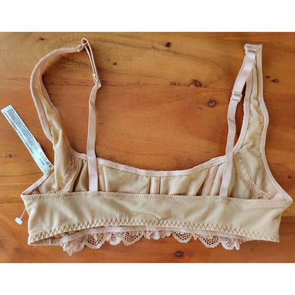 NWOT FP Intimately Size S Take Me to the Top Tan Lace Bralette - Picture 2 of 5